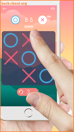 Tic Tac Toe x-o game Glitter GLOW screenshot