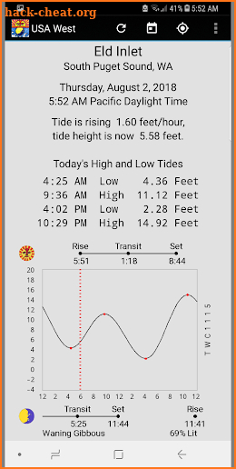 Tide Now USA West - Tides, Sun and Moon Times screenshot