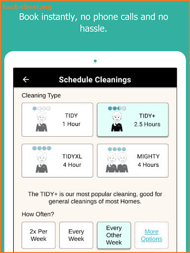 TIDY - Home Cleanings screenshot