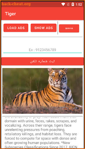 Tiger screenshot