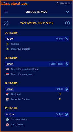 Tigo Sports PY screenshot