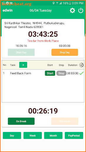 Time and Attendance screenshot