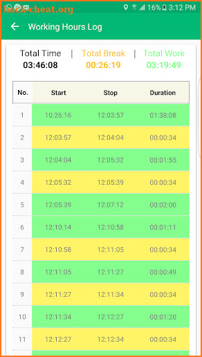 Time and Attendance screenshot