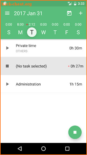 Time Tracking App TimeCamp screenshot