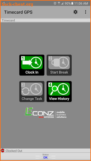 Timecard GPS screenshot