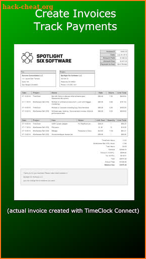 TimeClock Connect : Time Tracking and Invoicing screenshot