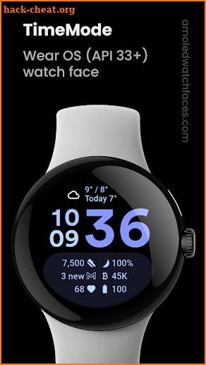 TimeMode: Wear OS watch face screenshot