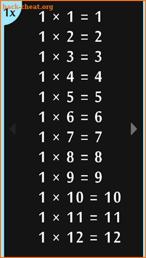 Times Tables Chart screenshot