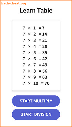 Times Tables - Multiplication screenshot