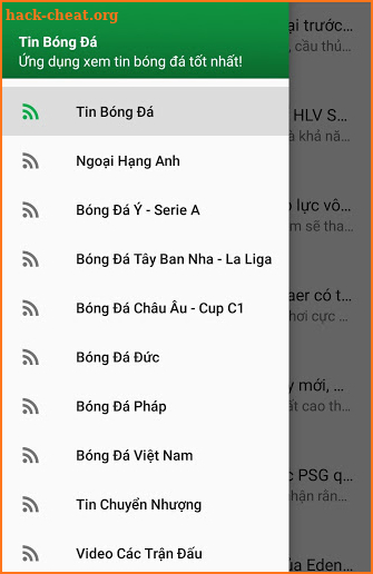 Tin Bóng Đá - Ngoại Hạng Anh, Việt Nam, Cup C1 screenshot