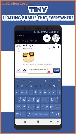 Tiny for Facebook Messenger - Free Calls & Video screenshot