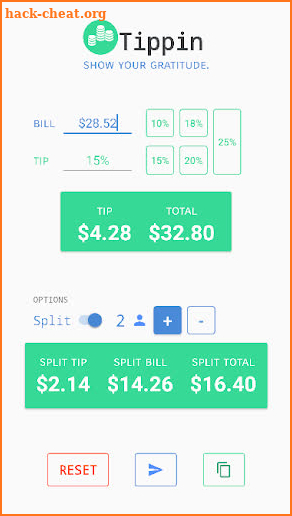 Tippin - Tip Calculator & Splitter screenshot