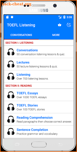 TOEFL Listening & Practice screenshot