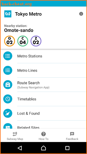 Tokyo Metro App for tourists screenshot