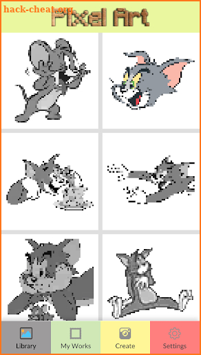 tom & jerry pixel art screenshot