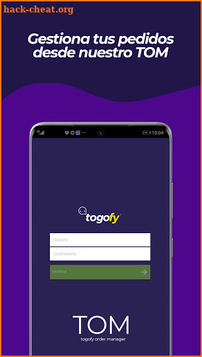 TOM: togofy order manager screenshot