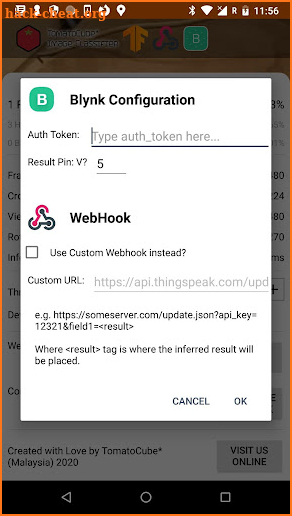 TomatoCube Webhook TF Classifi screenshot