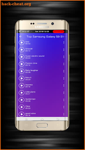 Top Samsung Galaxy S9 S10 ringtones screenshot