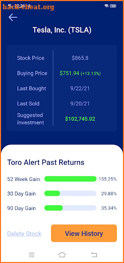 Toro Alerts screenshot