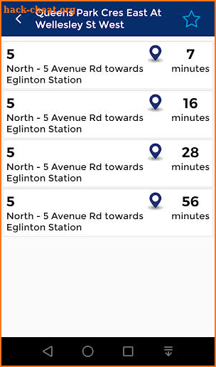 Toronto Metro Transit Tracker (TTC) screenshot