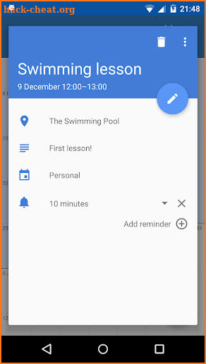 Touch Calendar Free screenshot