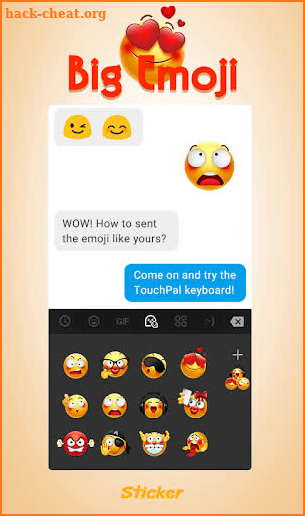 TouchPal Big Emoji Sticker screenshot