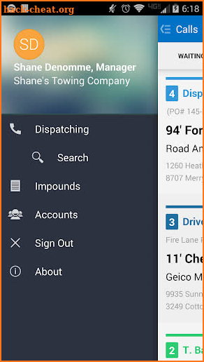 Towbook screenshot