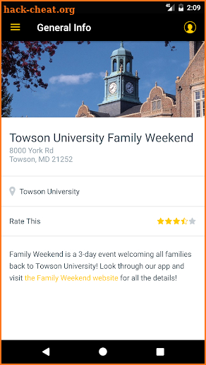 Towson University Orientation screenshot