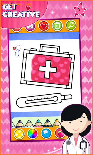 Toy Doctor Set coloring and drawing for Kids screenshot