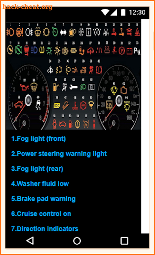 TOYOTA DASHBOARD WARNING LIGHTS screenshot