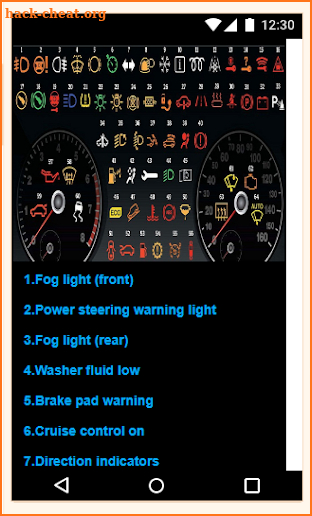 TOYOTA DASHBOARD WARNING LIGHTS screenshot