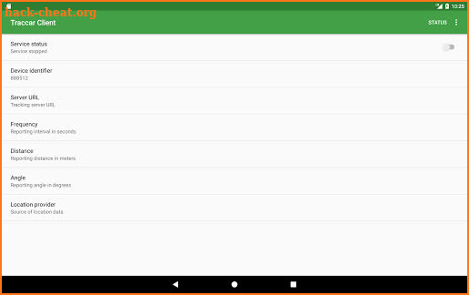 Traccar Client screenshot