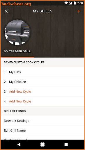 Traeger screenshot