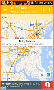 Traffic Monitor Maryland screenshot