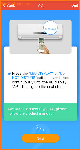 Trane Residential HVAC WiFi screenshot