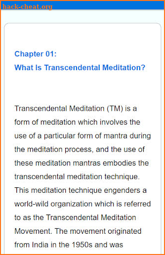 Transcendental Meditation screenshot