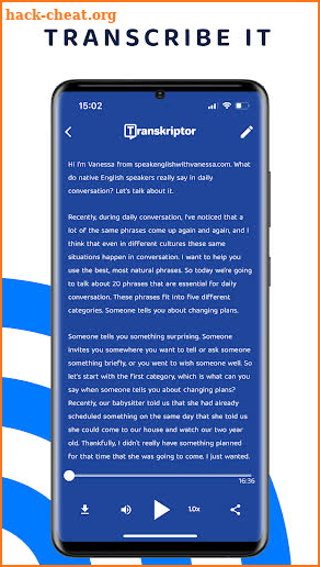 Transcribe Speech to Text screenshot