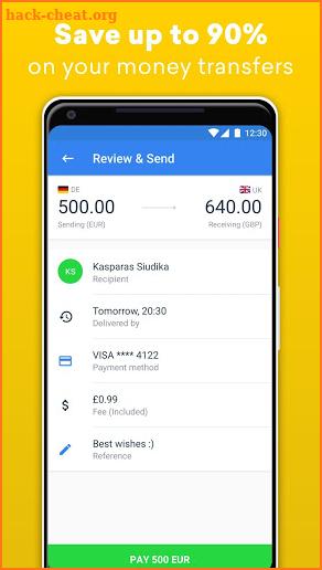 TransferGo: Money Transfer screenshot