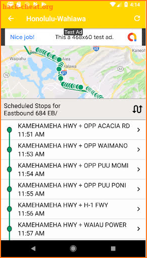 Transit Tracker - Oahu (TheBus) screenshot