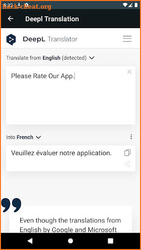 Translator Deepl screenshot