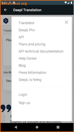 Translator Deepl screenshot