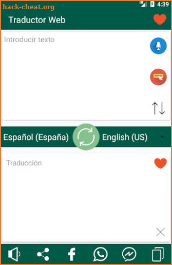 Translator, text and web pages 100% free screenshot