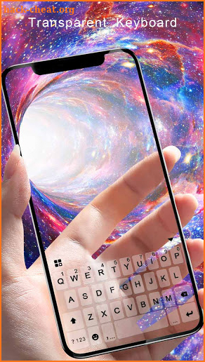 Transparent Galaxy Keyboard Background screenshot