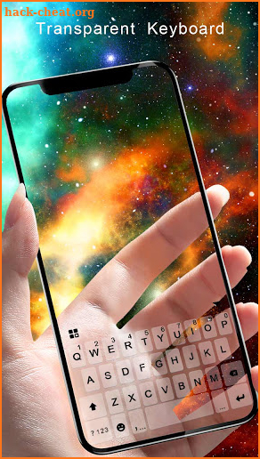 Transparent Galaxy Keyboard Background screenshot