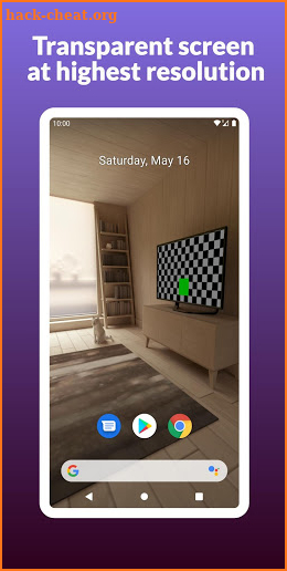 Transparent Live Wallpaper (Camera on Wallpaper) screenshot