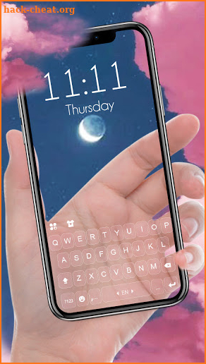 Transparent Sky Keyboard Background screenshot