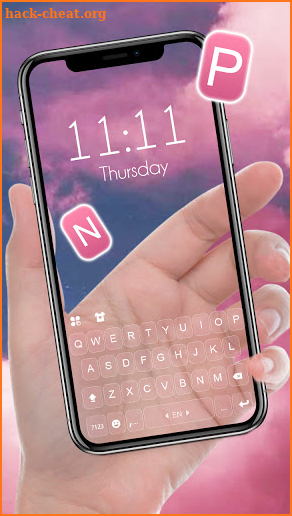 Transparent Sky Keyboard Background screenshot