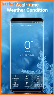 Transparent Weather Widget Raining screenshot