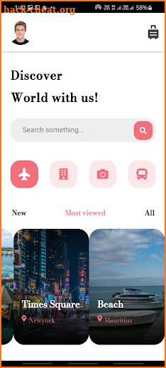 Travel UI screenshot