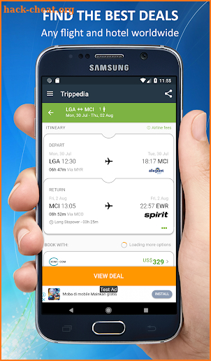 TravelArea - Cheap Flights And Hotels Booking screenshot